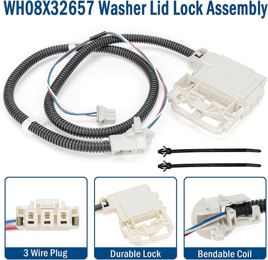 WH08X32657 Washer Lid Lock Switch For GE Washing Machine AP7033485 WH08X31222