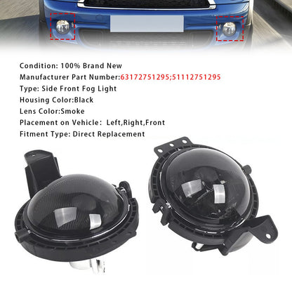 Pair Front Bumper Fog Light For Mini R55 R56 R58 R59 R60 63172751295 Smoke Lens