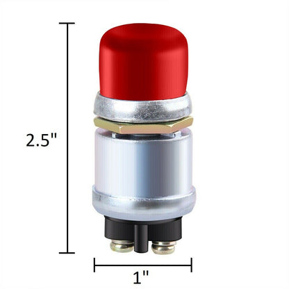12V 50A Waterproof Switch Push Button Cars Boat Track Horn Engine Starter - Red