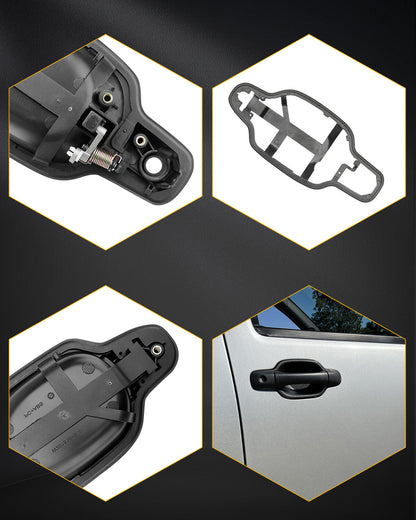 Exterior Outside Door Handle Set Front Rear For 04-12 Chevy Colorado GMC Canyon