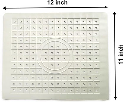 2Pcs Kitchen Sink Mat Non-Slip Rubber Drain Pad Protector Food Drainer 12 x 10in