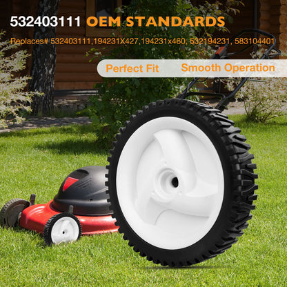 8" Front Drive Wheel Set For Husqvarna Craftsman Poulan Pro 532403111 194231X427