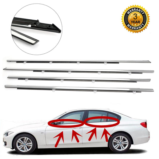 4pcs Chrome Car Window Moulding Trim Weatherstrips Seal Fit For Accord 08-12 USA