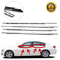 4pcs Chrome Car Window Moulding Trim Weatherstrips Seal Fit For Accord 08-12 USA