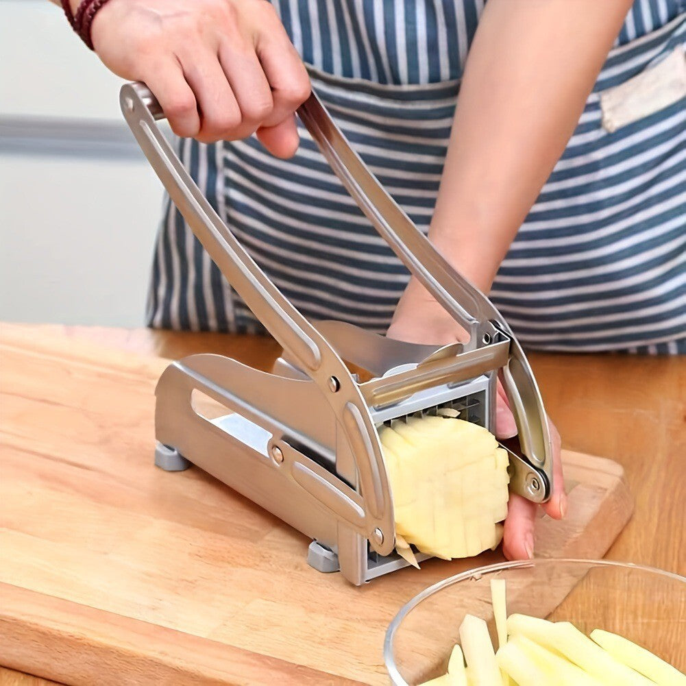 Heavy Duty Stainless Steel French Fry Cutter with Suction Feet for Potatoes