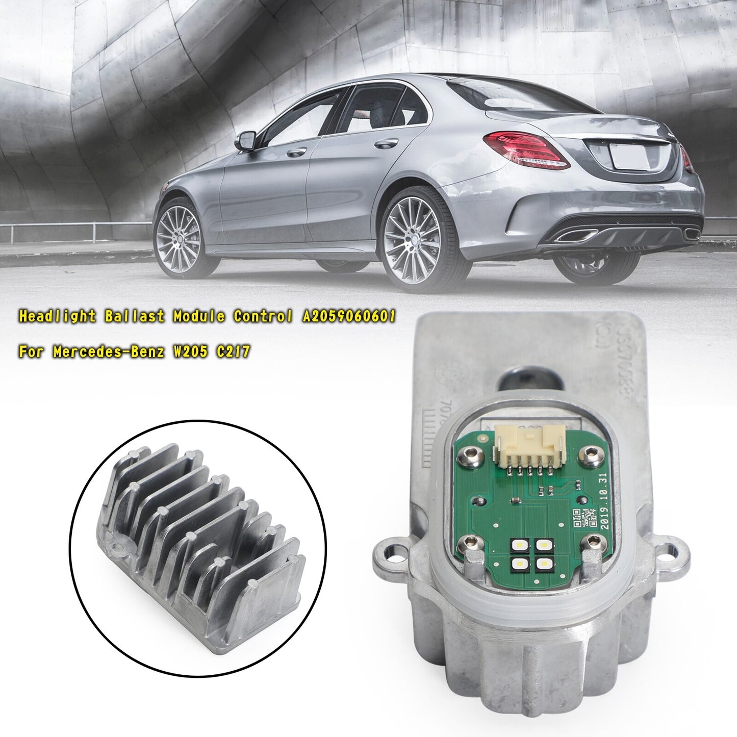 Headlight Ballast Module Control A2059060601 For Mercedes-Benz W205 C217 UE 2018