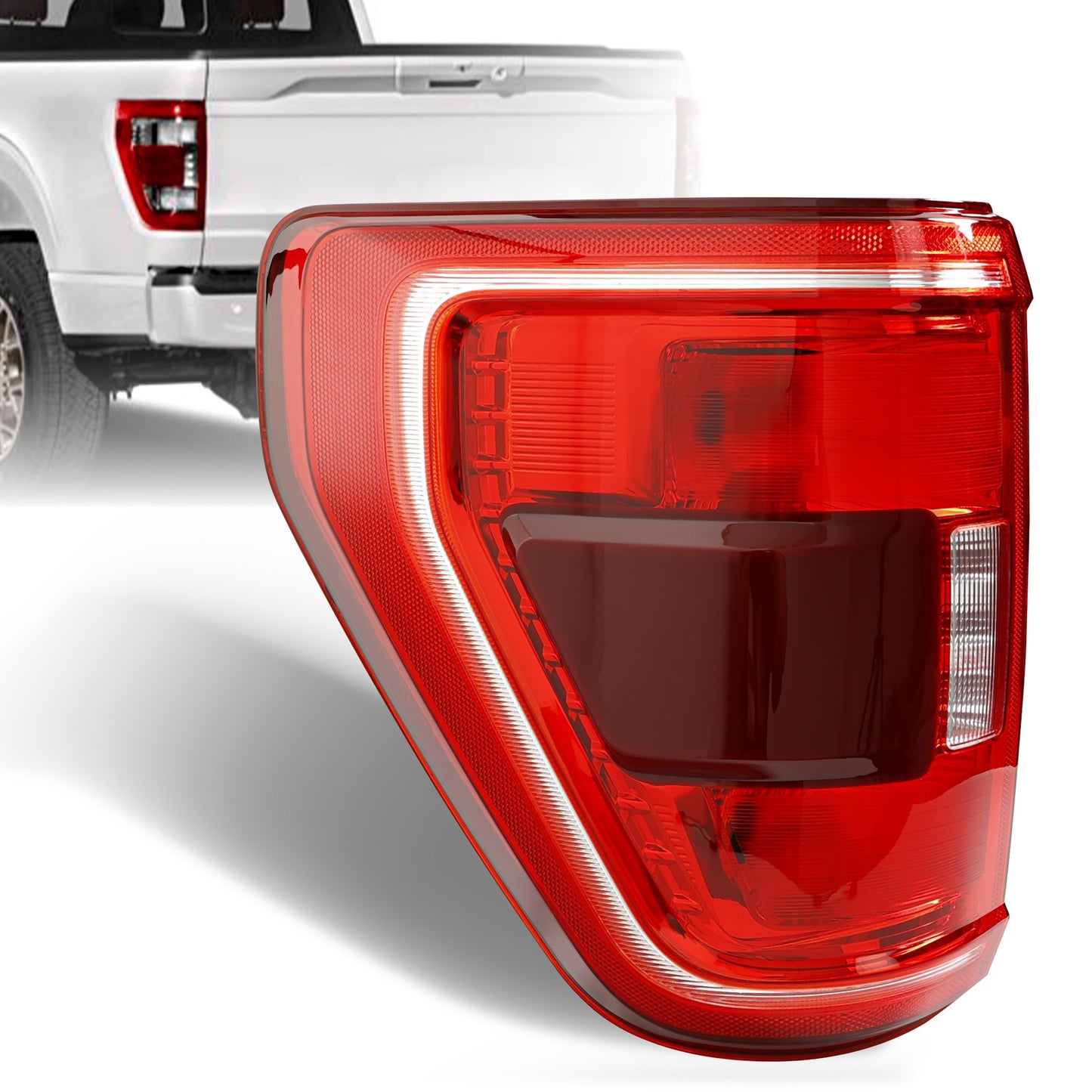 Driver Side LED Tail Light Brake Lamp W/Blind Spot 2021-2023 For Ford F150 F-150
