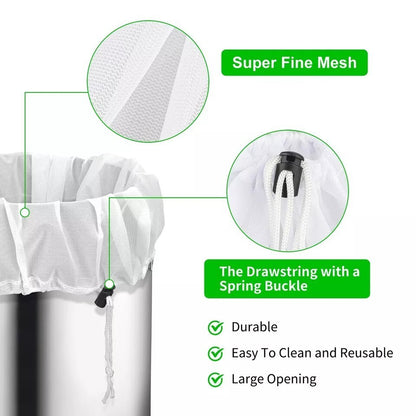 3x Drawstring Straining Brew Bag Extra Large Fine Mesh for Fruit Grape Wine Beer