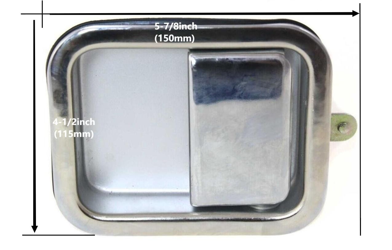 Exterior Door Handle For 97-2006 Jeep Wrangler (TJ) Set of 2 Front Chrome Metal