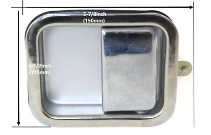 Exterior Door Handle For 97-2006 Jeep Wrangler (TJ) Set of 2 Front Chrome Metal