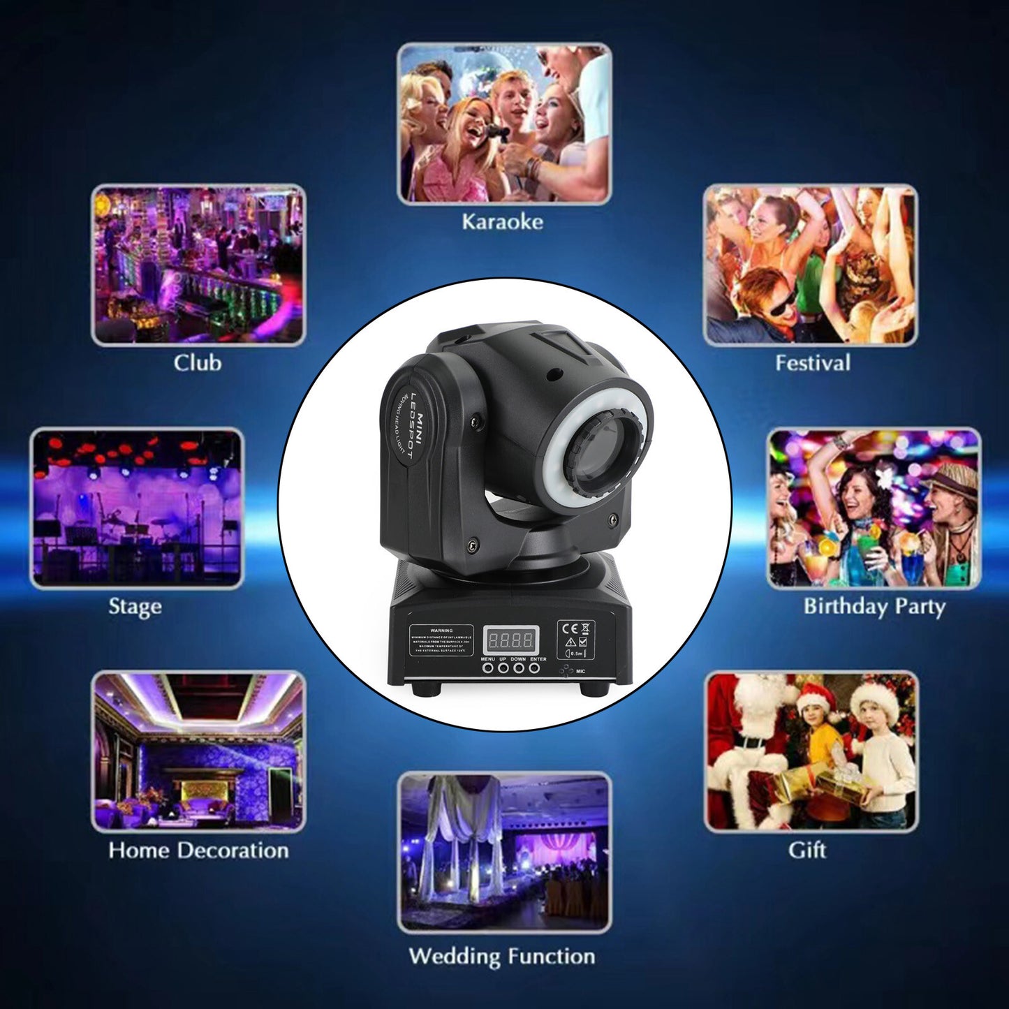 100W LED Moving Head Stage Light RGBW Gobo Spot Club Disco DJ Party Lighting DMX