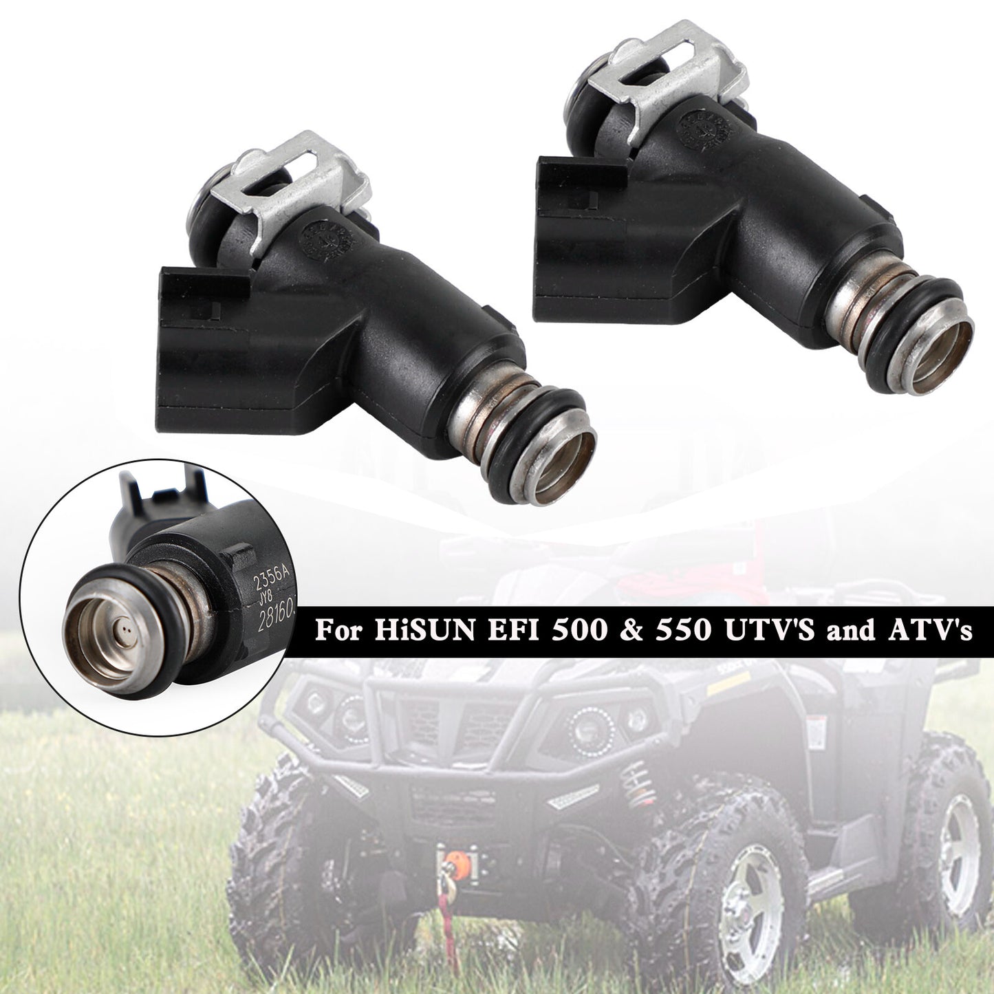 2PCS 28160355 Fuel Injector 16400-004C-0000 Fits HiSun EFI UTV550 MSU500 HS500