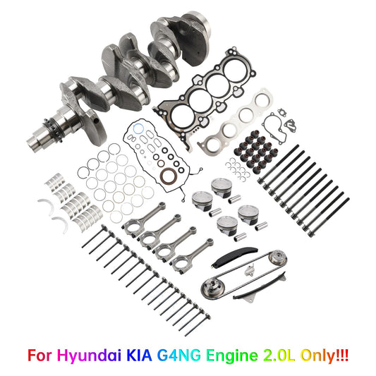 G4NG 2.0L Engine Overhaul Rebuild Kit w/ Crankshaft Rods Timing for Hyundai Kia