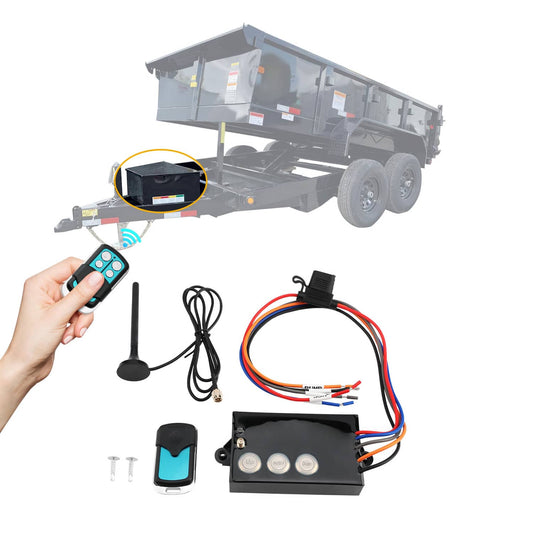 Solid Spare G3-H01 Dump Trailer Wireless Remote Control System Kit Hydraulic Lift Winch Tilt