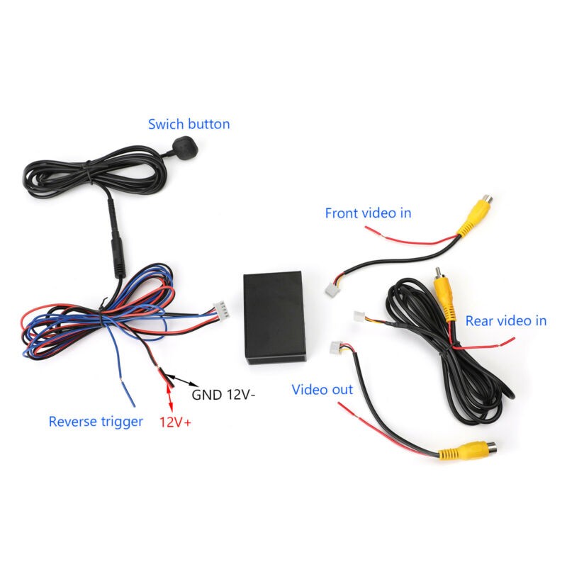 1PC Universal Car Front Rear Parking View Camera Switch 2 Channel Control Box US