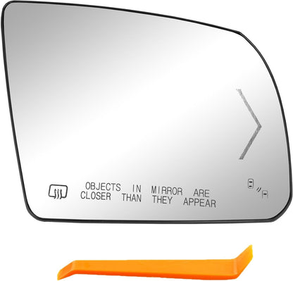 Right Passenger Side Heated Mirror Glass w/ BSM Signal For 07-20 Toyota Tundra