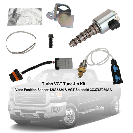 Turbo VGT Tune-Up Kit-Vane Position Sensor 12635324 & VGT Solenoid 3C3Z6F089AA U