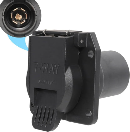 RV Blade 7 Pin Trailer Tow Connector Plug USCAR Socket For Ford F-150 1997-2011