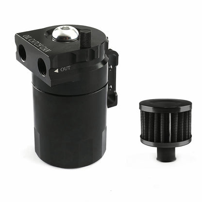 Universal Aluminum Oil Catch Can Kit Reservoir Baffled Tank with Breather Filter