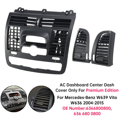 AC Dashboard Center Dash + 2 * Air Vent For Mercedes-Benz W639 Vito Viano 04-15