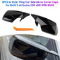 2PCS M Style Wing Car Side Mirror Cover Caps for BMW E46 Sedan E39 4DR 1998-2005