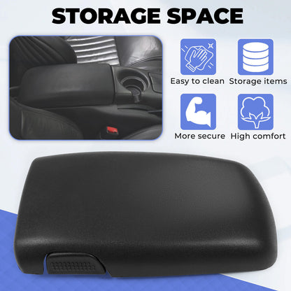 Solid Spare Console Door Lid Armrest #10421355 Ebony Black For Camaro / Firebird 1997-2002