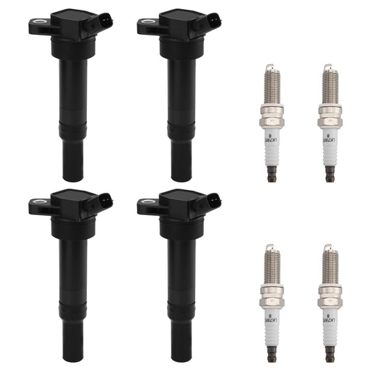 Solid Spare UF651 Ignition Coil & Spark Plugs Pack For Hyundai Tucson Elantra Kia Forte 9723