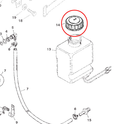 Gear Oil Lube Bottle Reservoir Cap for MerCruiser OEM 36-808625 36-806727