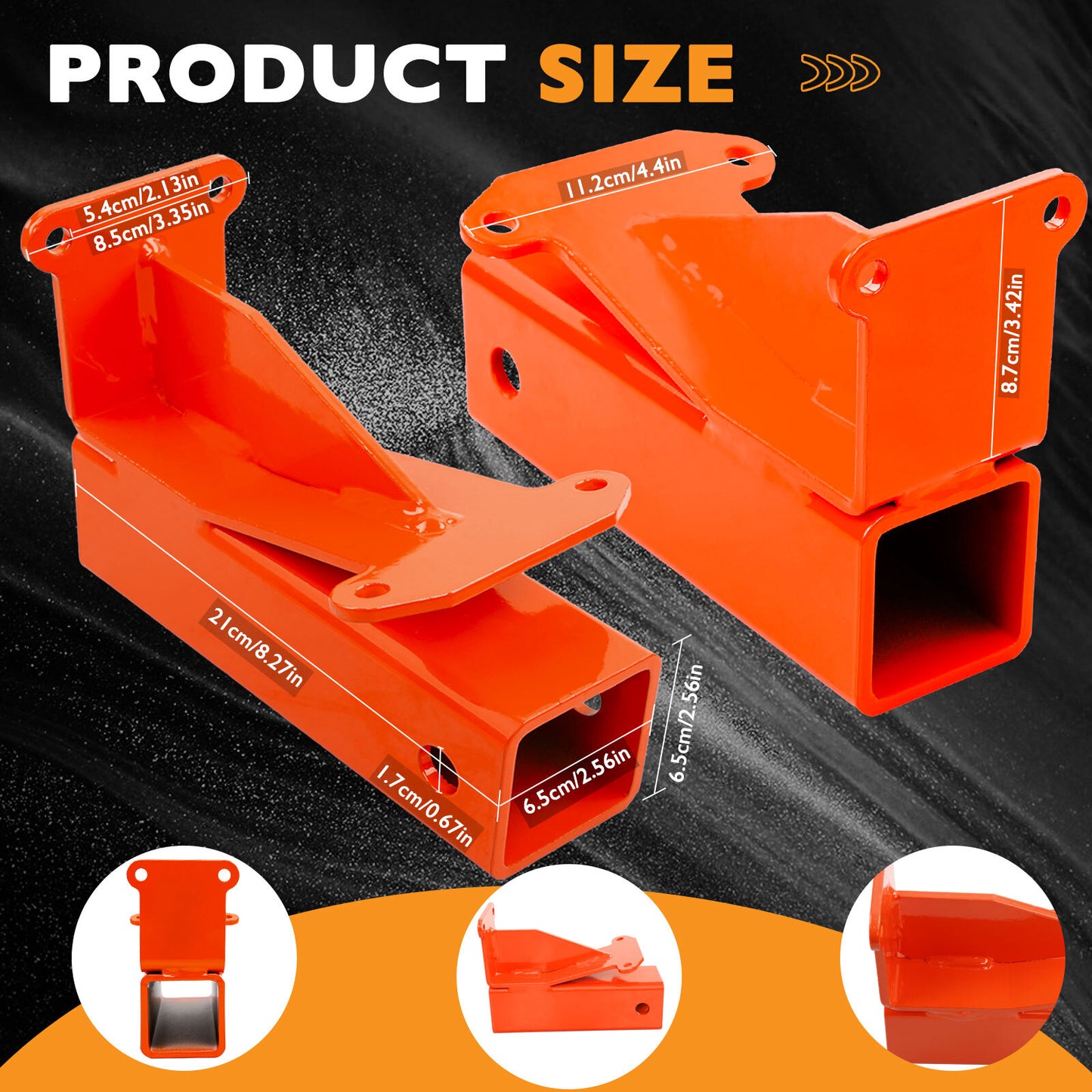 093-1136-98 Red 2" Trailer Hitch Kit For Bad Boy, Maverick 2021-UP