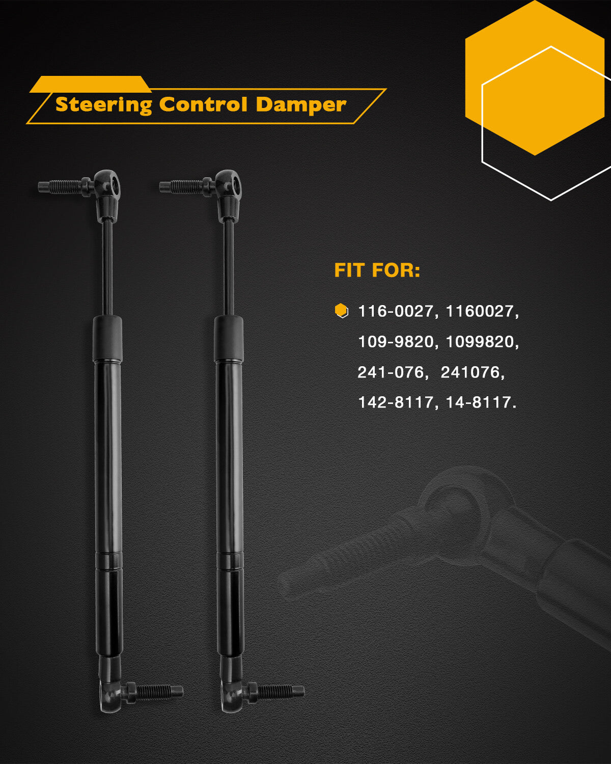 116-0027 Steering Shock Damper For Exmark Lazer Z Toro Z Master G3 Series 142811