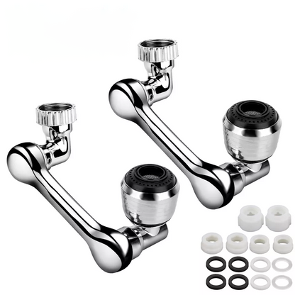 2 Pcs Universal 1080?? Swivel Extension Faucet Aerator Rotate Robotic Arm Extend