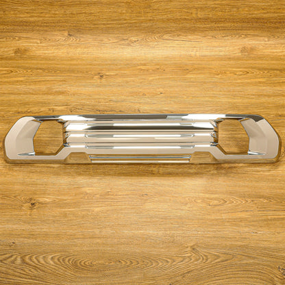 Solid Spare Front Lower Bumper Filler Grille Plate Chrome For 19-21 22 GMC Sierra 1500