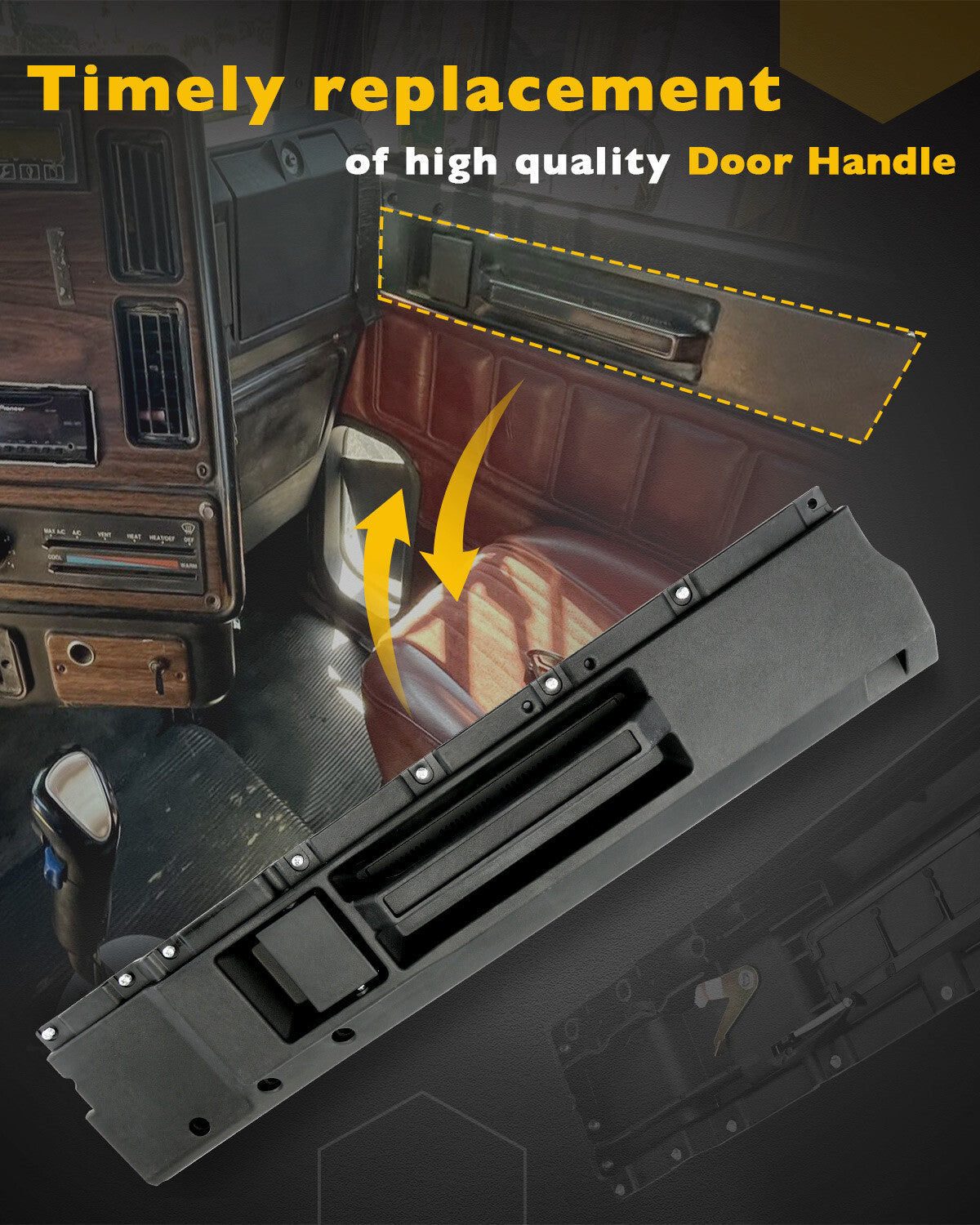 761-5210 Interior Passenger Side Door Handle For 88-12 Freightliner FLD Classic