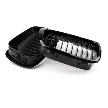 Front Fence Grill Grille Gloss Black For BMW 5-Series E39 2001 2002 2003 2004