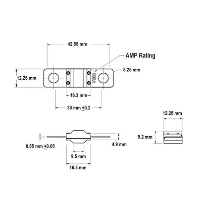 MIDI / AMI 40A 40 Amp 32V Fuse For Auto Marine Stereo Audio Video Bolt On 2 Pack