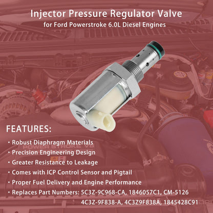 6.0 IPR Valve w/ ICP Control Sensor & Pigtail for 2003-2010 F250 F350 F450 F550