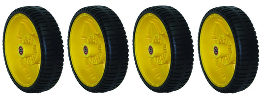 Solid Spare (4) Oregon 72-115 Wheel, 8 x 200 Semi Pneumatic Wheels