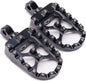 Black Wide Foot Pegs MX Style Footpegs For Harley Dyna Street Bob Low Rider