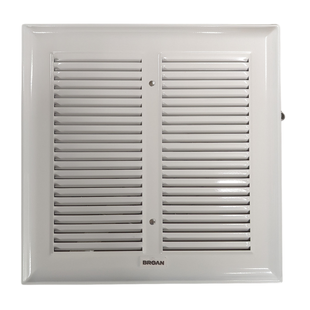 Solid Spare S97011308 Broan White Bath Fan Cover/Grille Assembly