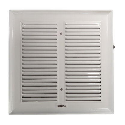 Solid Spare S97011308 Broan White Bath Fan Cover/Grille Assembly