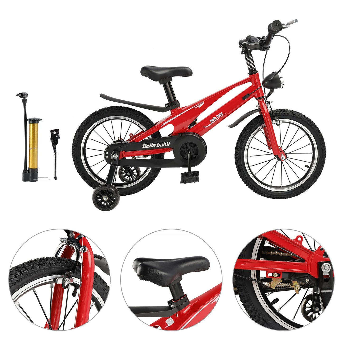 16 inches Magnesium alloy Kid's Bike Child Bicycle with auxiliary wheels