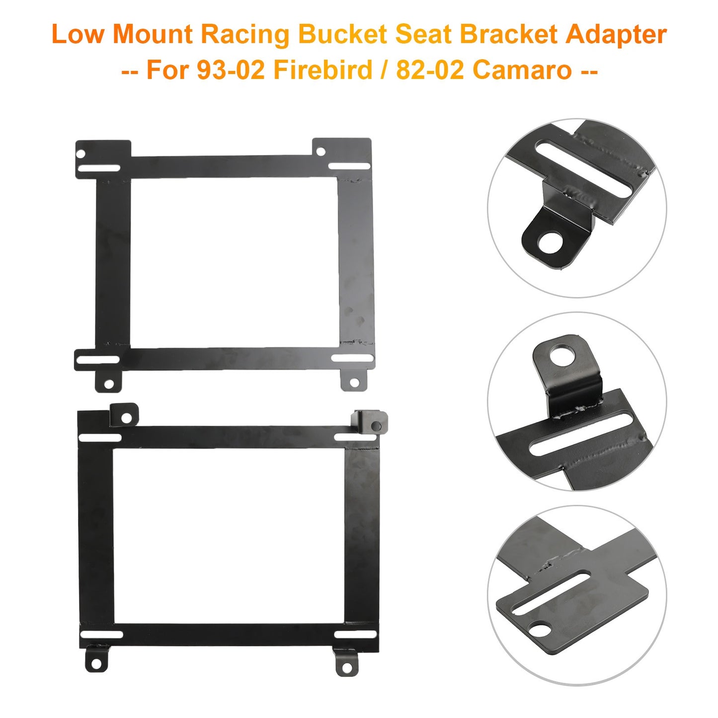 Low Mount Racing Bucket Seat Bracket Adapter For Chevy Firebird Camaro 93-2002