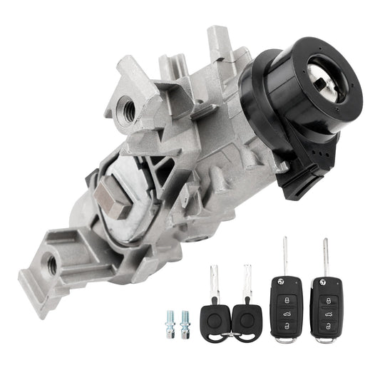Solid Spare Ignition Switch Lock Cylinder w/ Remote Key Shell For 2004-18 VW Jetta Golf EOS