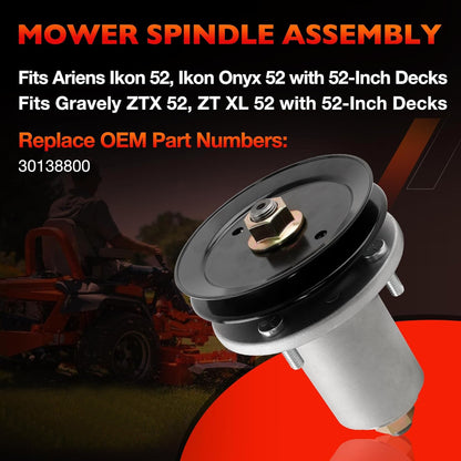 30138800 Deck Spindle For Ariens Gravely Ikon ZTX ZTXL 52" Idler Pulley Spindle