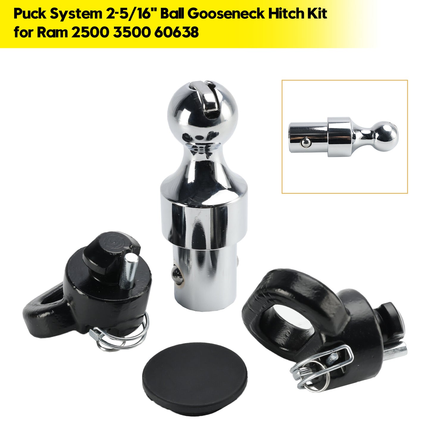 Puck System 2-5/16" Ball Gooseneck Hitch Kit for Ram 2500 3500 60638 ..
