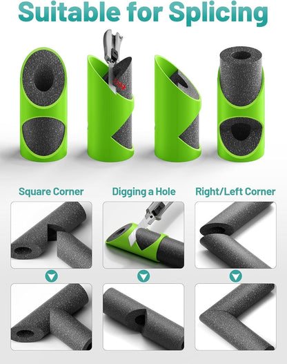 6PCS Pipe Insulation Cutting Guide Tool 15-53mm Molded Foam Rubber Pipe Cutter