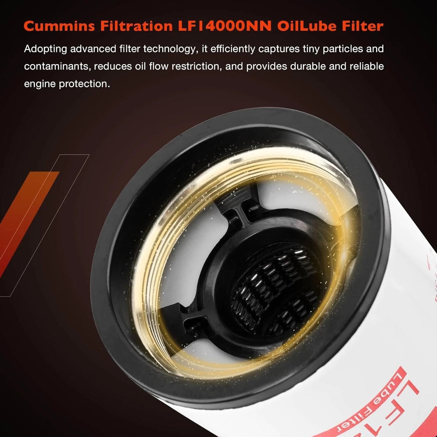 6X LF14000NN Oil Filter Fit Fleetguard Cummins ISX ISM X12 4367100 LF9080 LF9001