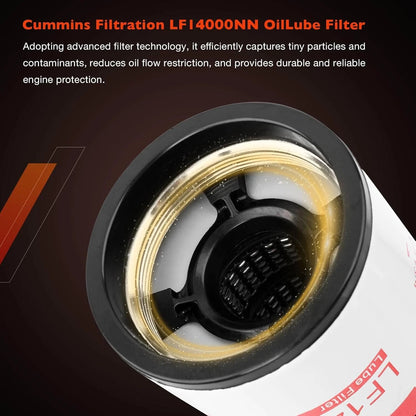 6X LF14000NN Oil Filter Fit Fleetguard Cummins ISX ISM X12 4367100 LF9080 LF9001