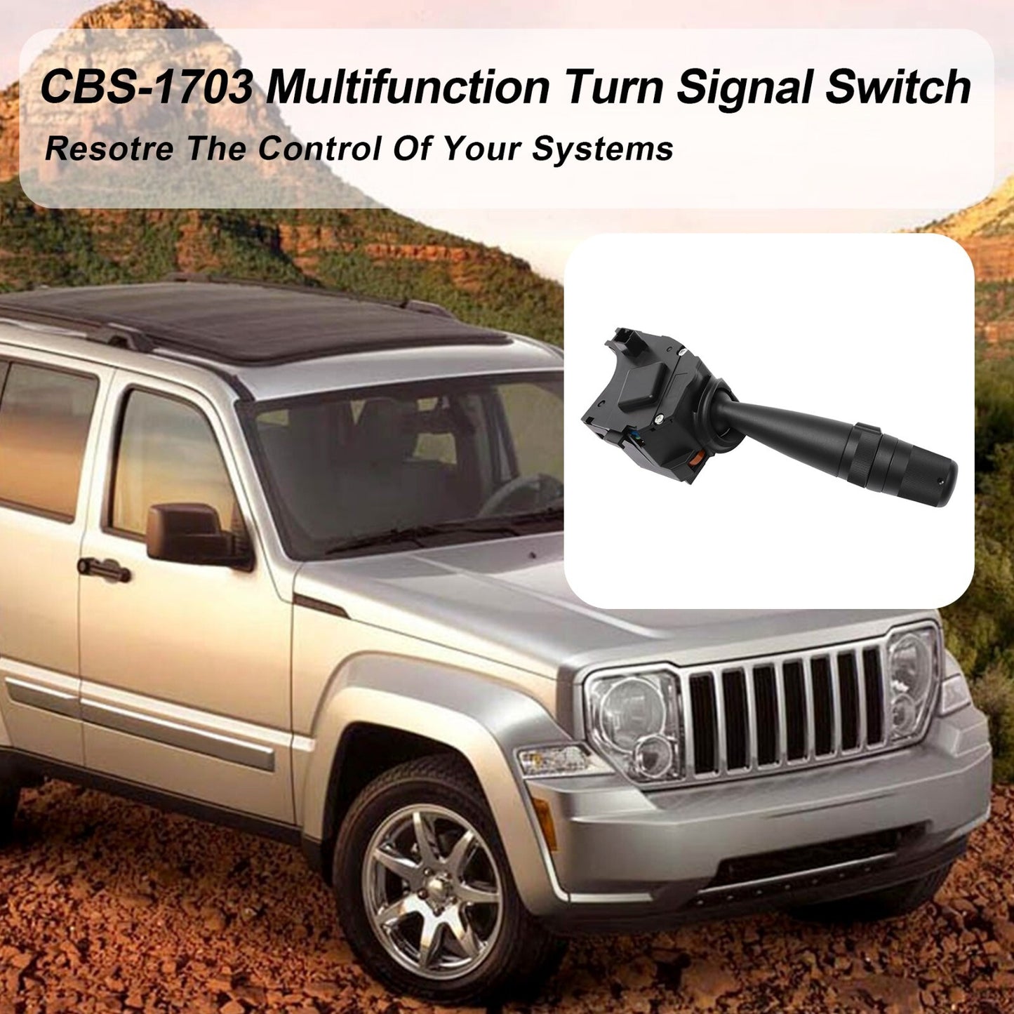 Turn Signal Headlight Dimmer Switch for 06-17 Jeep Patriot Wrangler Dodge Nitro