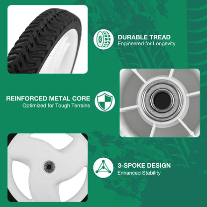 105-1816 12" Rear Lawn Mower Wheels For Toro Recycler 20012 20016 20019 205-268